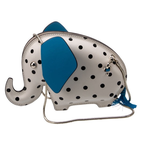 kate spade Handbags - Kate Spade Tiny Cabana Polka Dot Elephant Leather Crossbody EUC